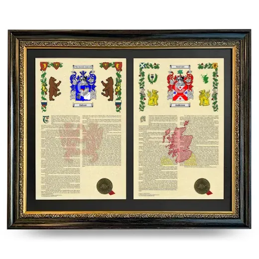 Double Armorial History Framed - Heirloom