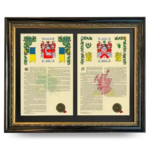 Double Armorial History Framed - Heirloom