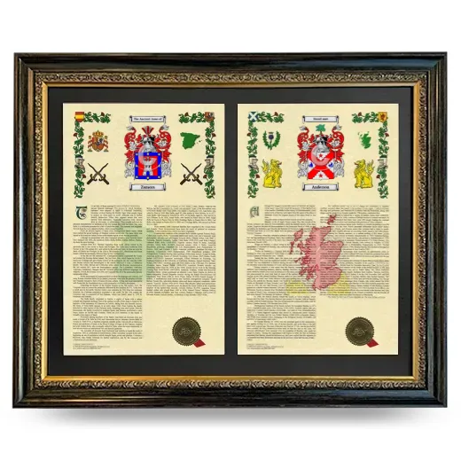 Double Armorial History Framed - Heirloom