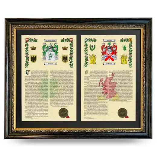 Double Armorial History Framed - Heirloom
