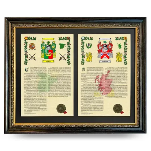 Double Armorial History Framed - Heirloom