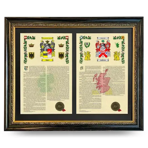 Double Armorial History Framed - Heirloom