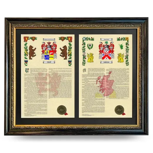 Double Armorial History Framed - Heirloom