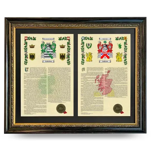 Double Armorial History Framed - Heirloom
