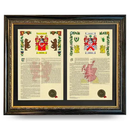 Double Armorial History Framed - Heirloom