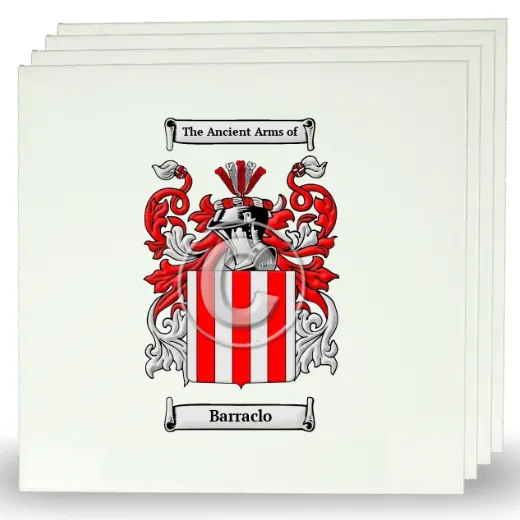 Barraclo Set of Four Large Tiles with Coat of Arms