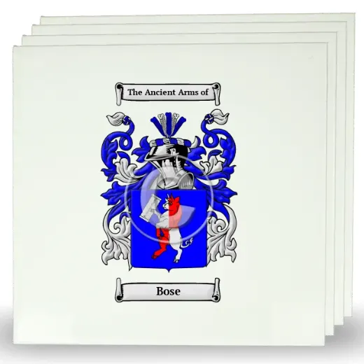 Bose Set of Four Large Tiles with Coat of Arms