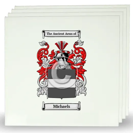 Michaels Set of Four Large Tiles with Coat of Arms