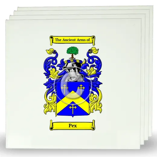 Pex Set of Four Large Tiles with Coat of Arms