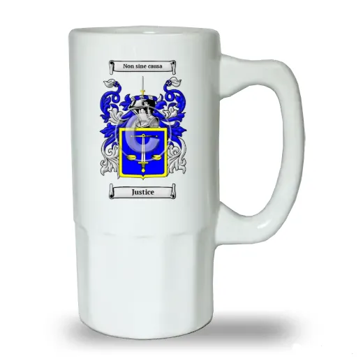 Justice Ceramic Beer Stein