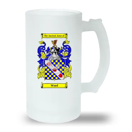 Word Frosted Beer Stein