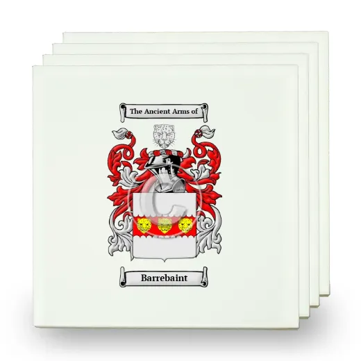 Barrebaint Set of Four Small Tiles with Coat of Arms