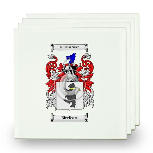 Birefeart Set of Four Small Tiles with Coat of Arms