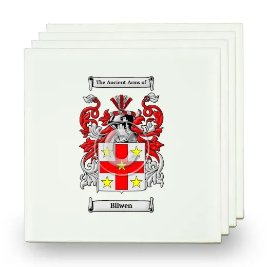 Bliwen Set of Four Small Tiles with Coat of Arms