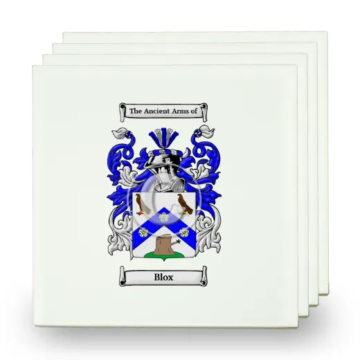 Blox Set of Four Small Tiles with Coat of Arms