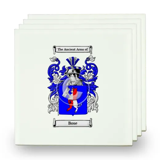 Bose Set of Four Small Tiles with Coat of Arms