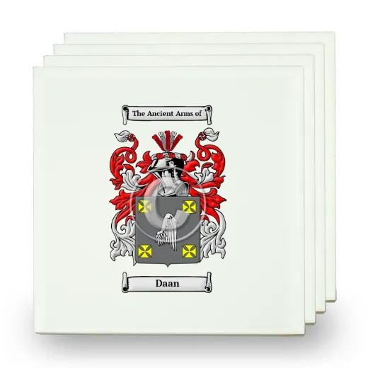 Daan Set of Four Small Tiles with Coat of Arms