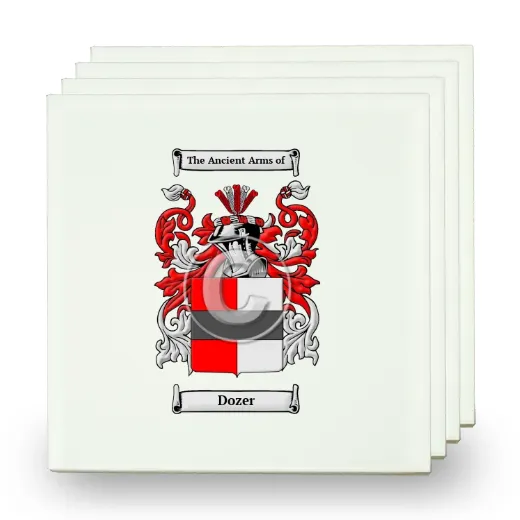 Dozer Set of Four Small Tiles with Coat of Arms