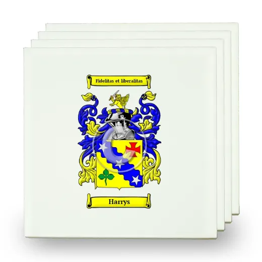 Harrys Set of Four Small Tiles with Coat of Arms