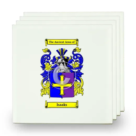Isaaks Set of Four Small Tiles with Coat of Arms
