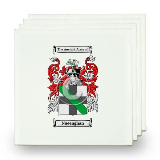 Nueenghan Set of Four Small Tiles with Coat of Arms