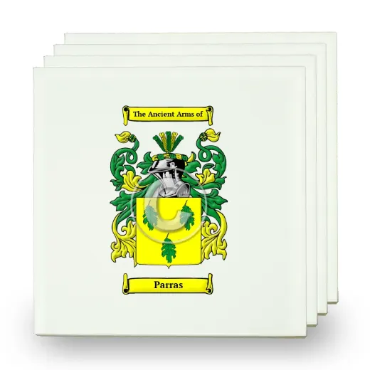 Parras Set of Four Small Tiles with Coat of Arms