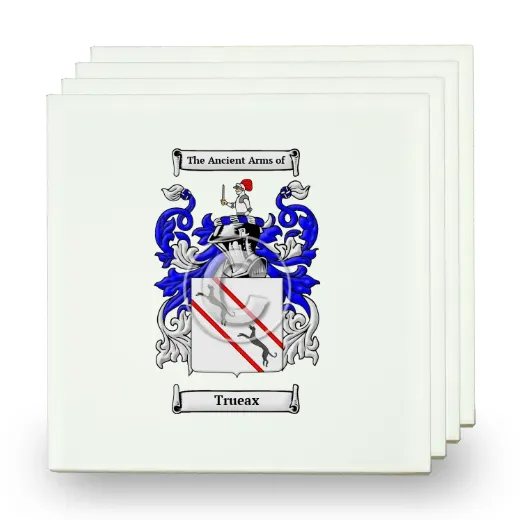 Trueax Set of Four Small Tiles with Coat of Arms