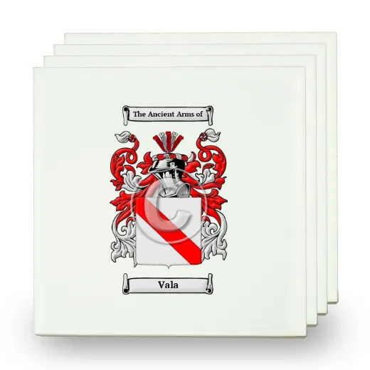 Vala Set of Four Small Tiles with Coat of Arms