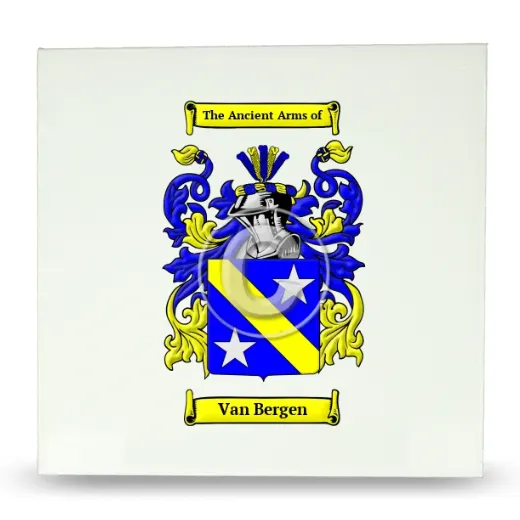 Van Bergen Large Ceramic Tile with Coat of Arms