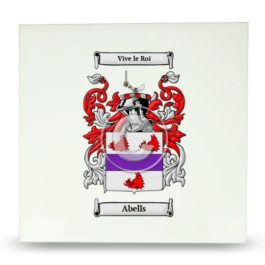 Abells Large Ceramic Tile with Coat of Arms
