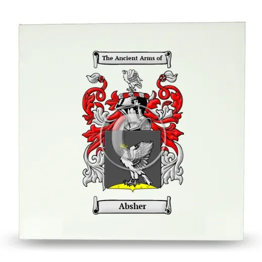 Absher Large Ceramic Tile with Coat of Arms