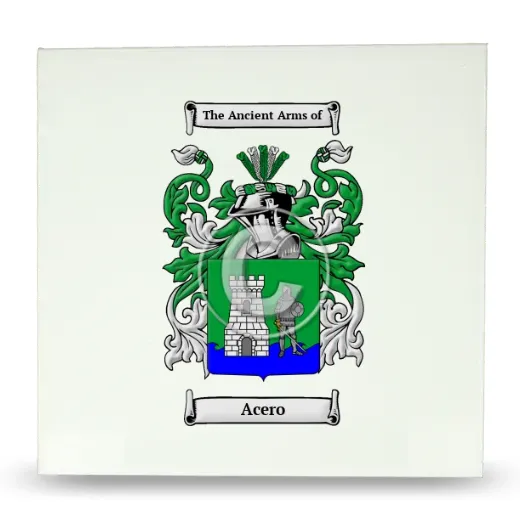 Acero Large Ceramic Tile with Coat of Arms