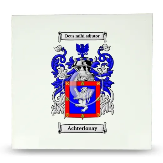 Achterlonay Large Ceramic Tile with Coat of Arms