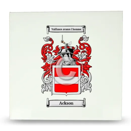 Ackson Large Ceramic Tile with Coat of Arms
