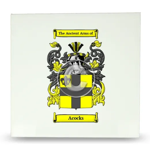Acocks Large Ceramic Tile with Coat of Arms