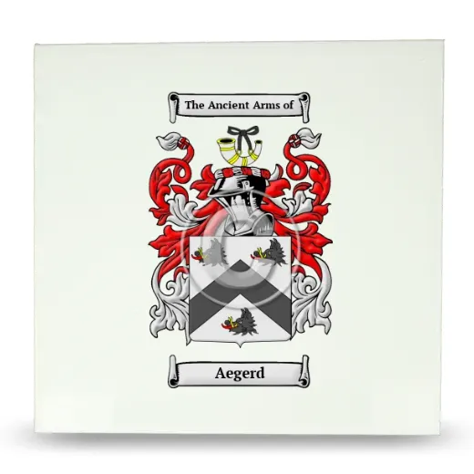 Aegerd Large Ceramic Tile with Coat of Arms