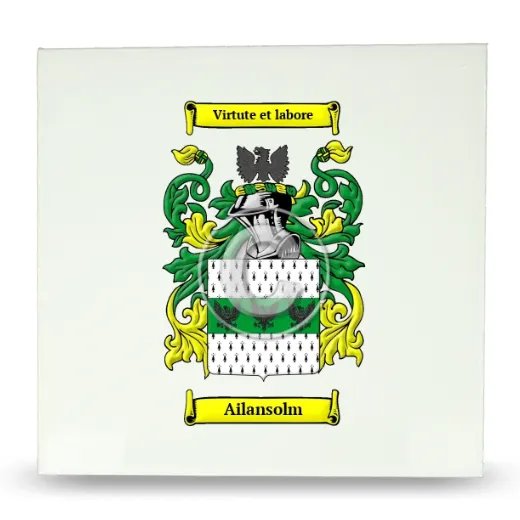Ailansolm Large Ceramic Tile with Coat of Arms