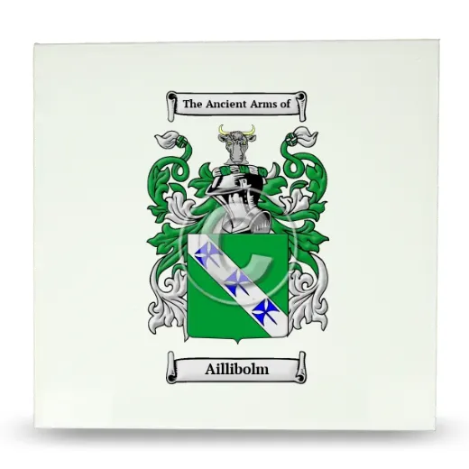 Aillibolm Large Ceramic Tile with Coat of Arms