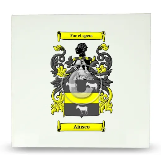 Ainsco Large Ceramic Tile with Coat of Arms