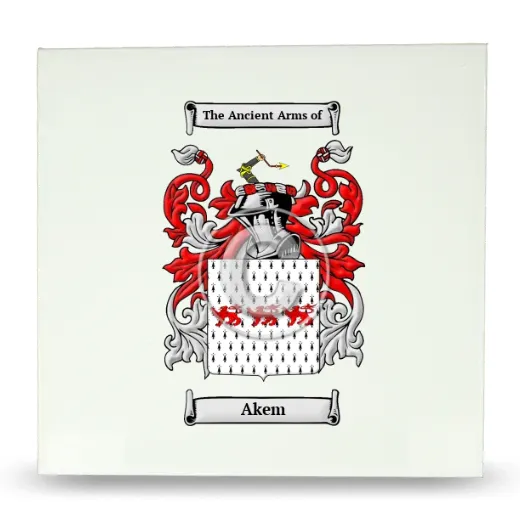 Akem Large Ceramic Tile with Coat of Arms