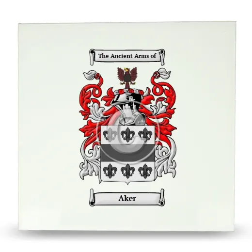Aker Large Ceramic Tile with Coat of Arms