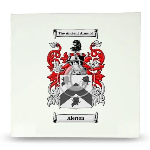 Alerton Large Ceramic Tile with Coat of Arms