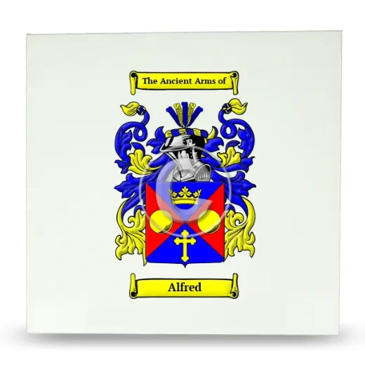Alfred Large Ceramic Tile with Coat of Arms