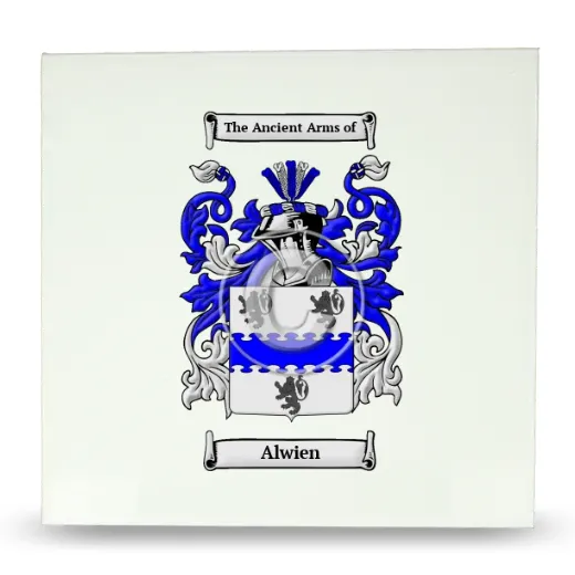 Alwien Large Ceramic Tile with Coat of Arms