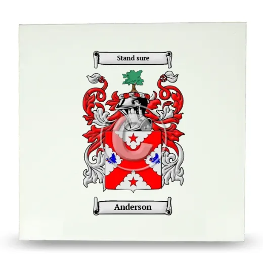 Large Ceramic Tile with Coat of Arms