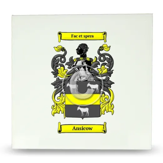 Ansicow Large Ceramic Tile with Coat of Arms
