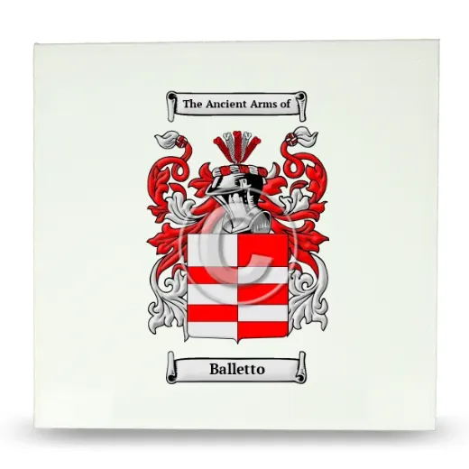 Balletto Large Ceramic Tile with Coat of Arms