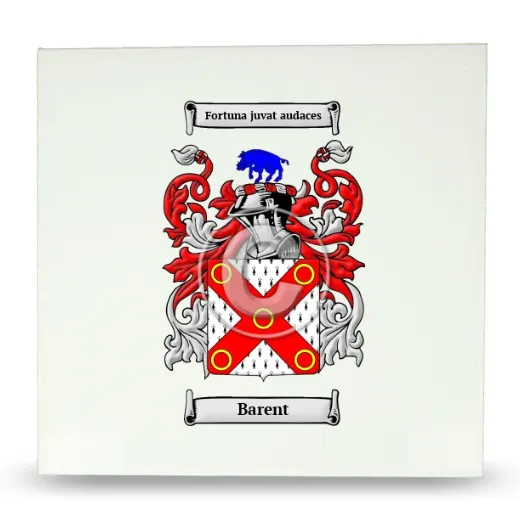 Barent Large Ceramic Tile with Coat of Arms