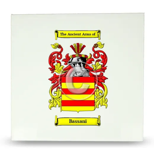 Bassani Large Ceramic Tile with Coat of Arms