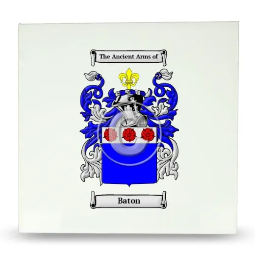 Baton Large Ceramic Tile with Coat of Arms